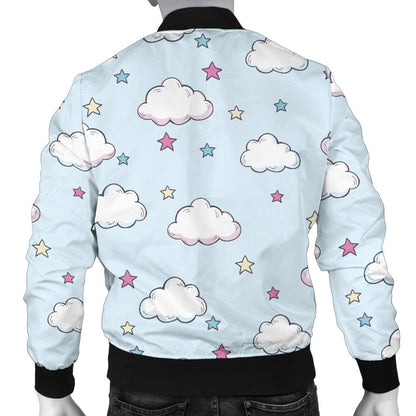Cloud Pattern Print Design 01 Men Bomber Jacket