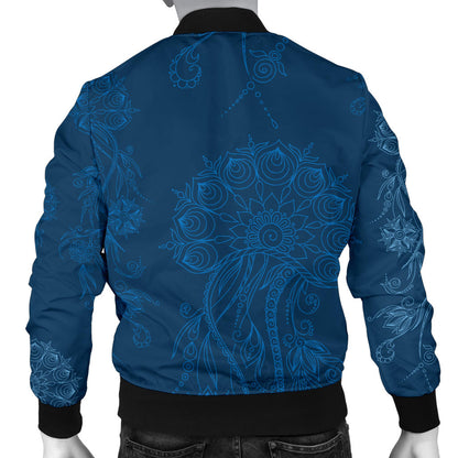 Jellyfish Pattern Print Design 01 Men Bomber Jacket