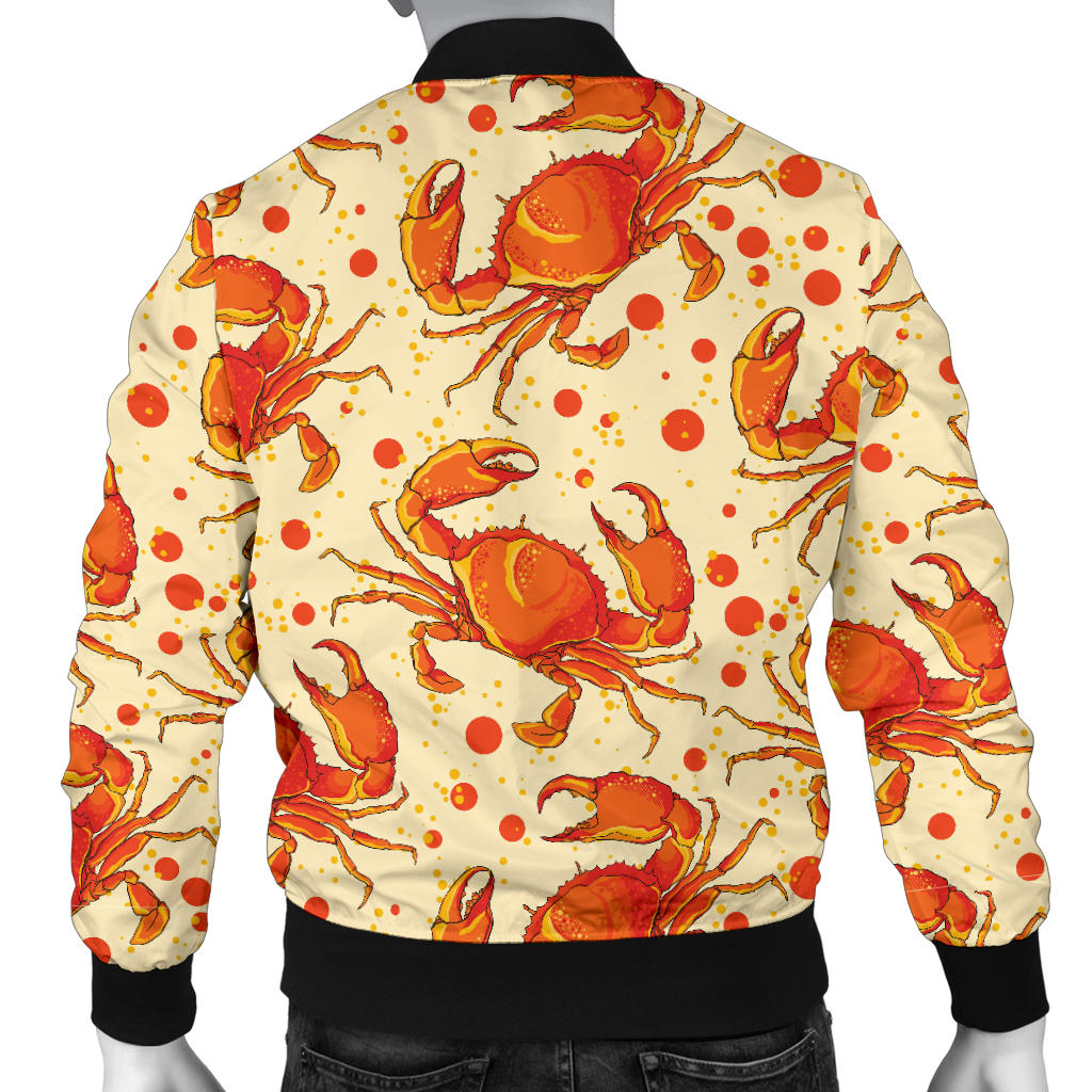 Crab Pattern Print Design 01 Men Bomber Jacket