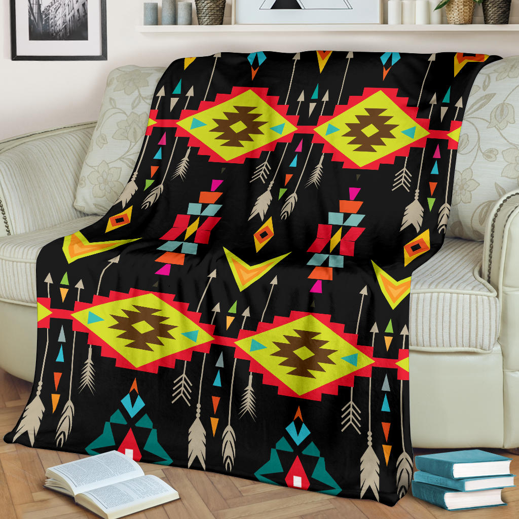 Native Pattern Print Design A05 Premium Blanket