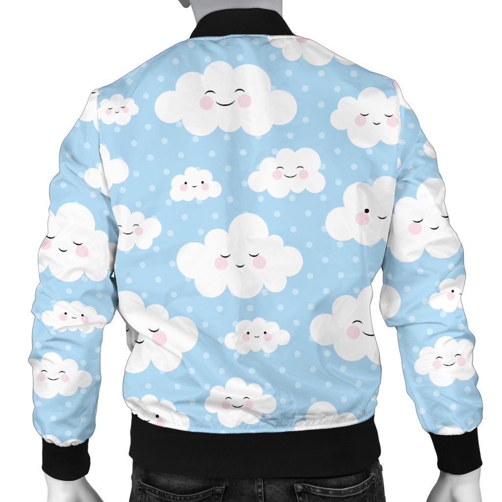 Cloud Pattern Print Design 02 Men Bomber Jacket