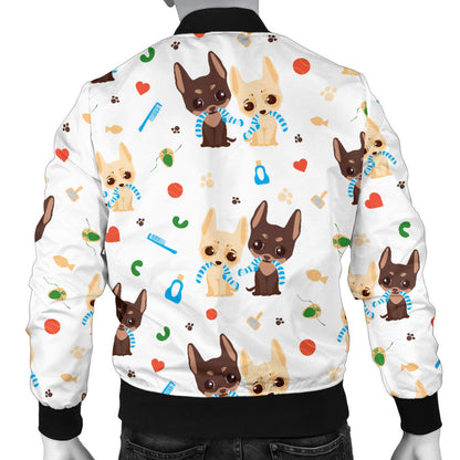 Chihuahua Pattern Print Design 06 Men Bomber Jacket