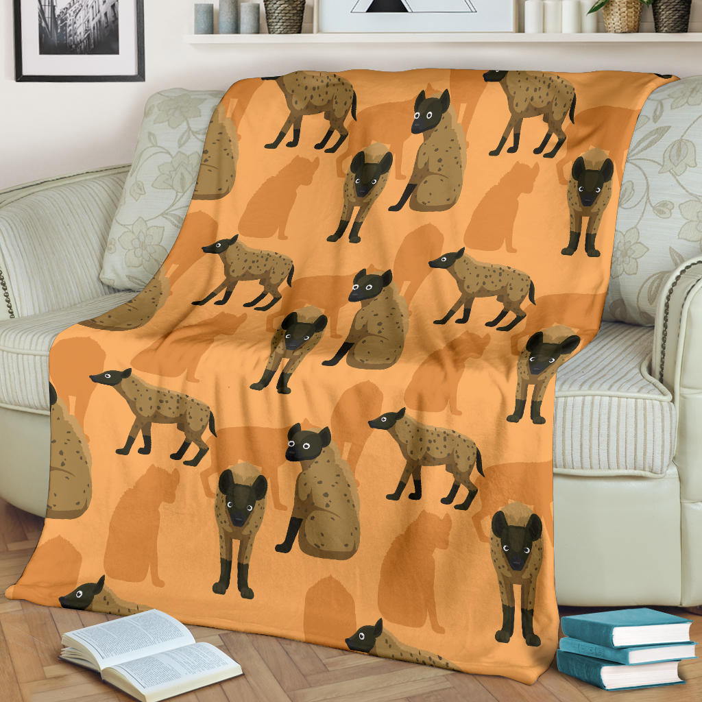 Hyena Pattern Print Design 01 Premium Blanket