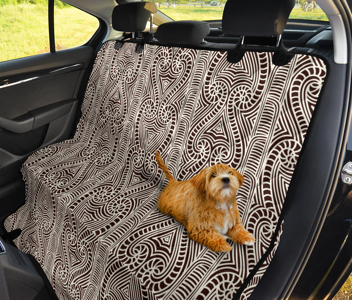 Maori Pattern Print Design 04 Rear Dog Car Seat Cover Hammock