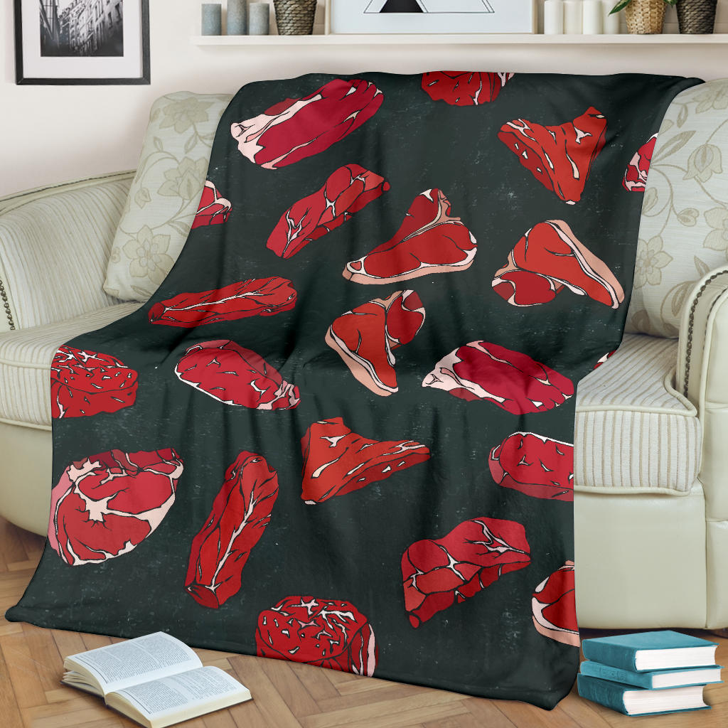 Meat Pattern Print Design 01 Premium Blanket