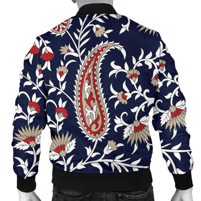 Paisley Pattern Print Design A05 Men Bomber Jacket