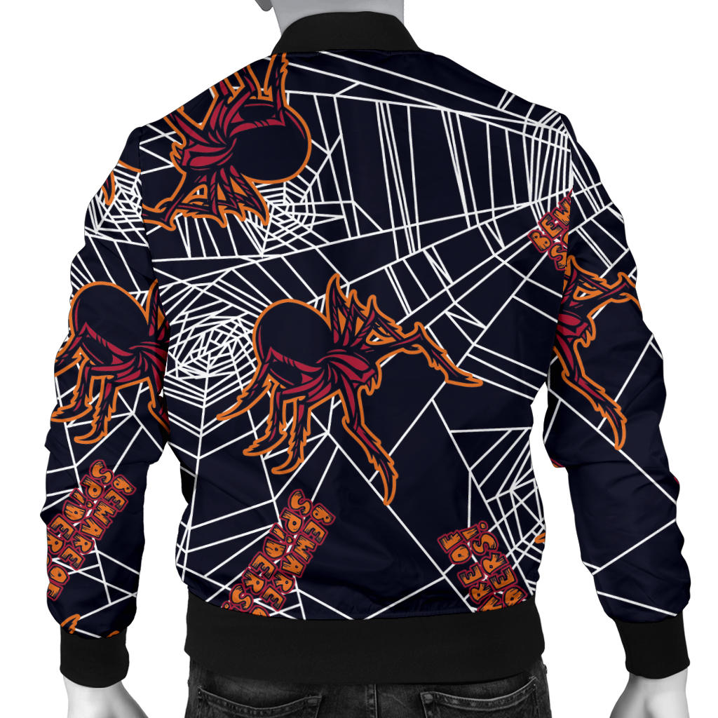Tarantula Spiderwebs Pattern Print Design 01 Men Bomber Jacket