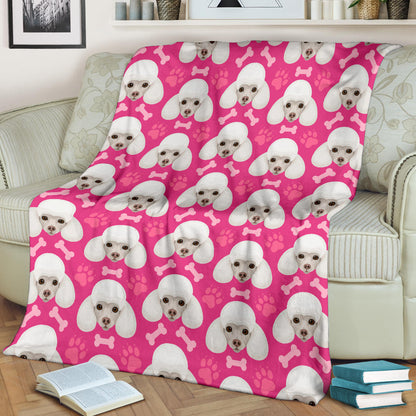 Poodle Pattern Print Design A04 Premium Blanket