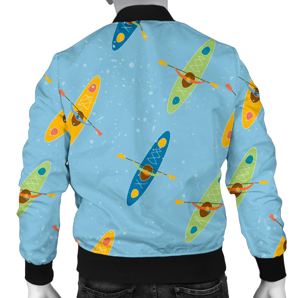 Kayak Pattern Print Design 04 Men Bomber Jacket