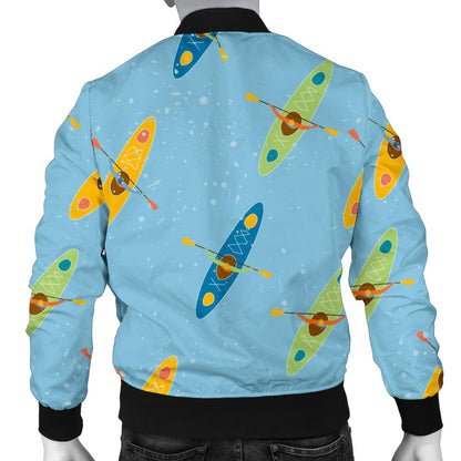 Kayak Pattern Print Design 04 Men Bomber Jacket