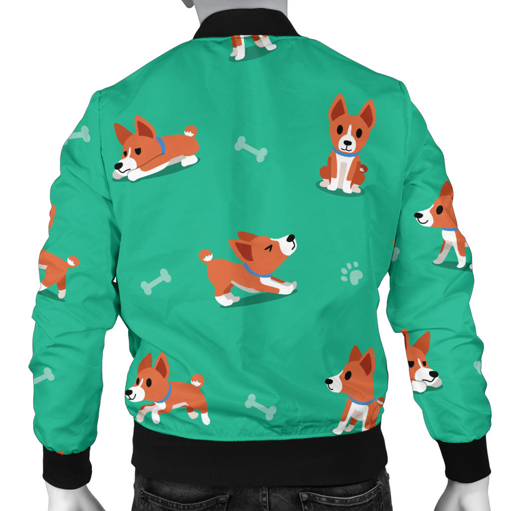 Basenji Pattern Print Design 02 Men Bomber Jacket
