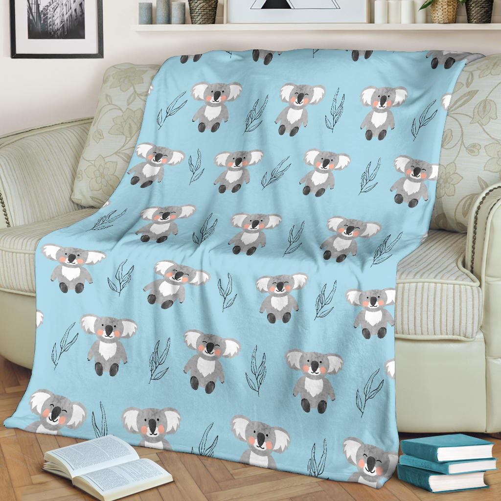 Koala Pattern Print Design 01 Premium Blanket