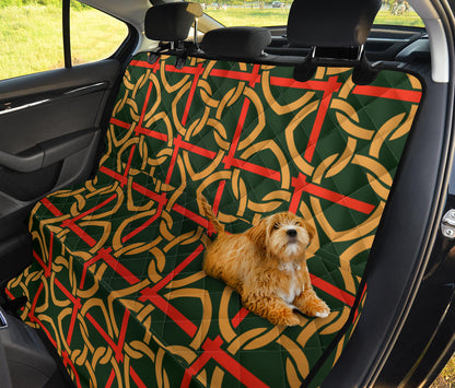 Irish Pattern Print Design 01 Rear Dog Car Seat Cover Hammock
