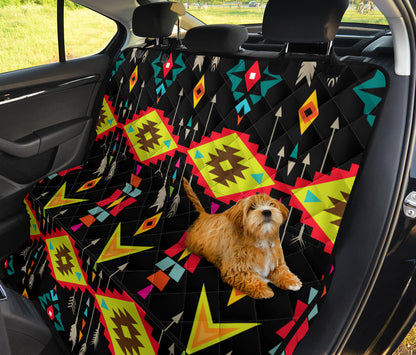 Native Pattern Print Design A05 Rear Dog Car Seat Cover Hammock