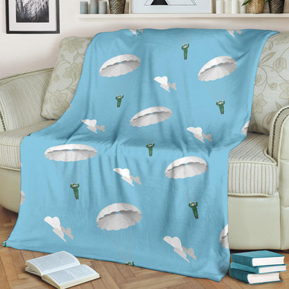 Paratrooper Pattern Print Design A02 Premium Blanket