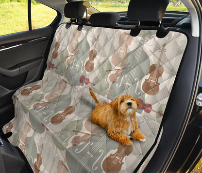 Violin Pattern Print Design 01 Rear Dog Car Seat Cover Hammock