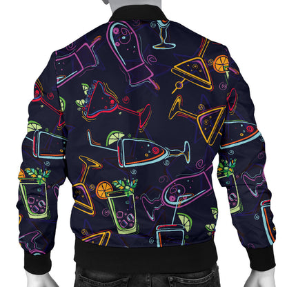 Cocktail Pattern Print Design 04 Men Bomber Jacket