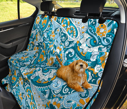 Funky Retro Pattern Print Design A03 Rear Dog Car Seat Cover Hammock