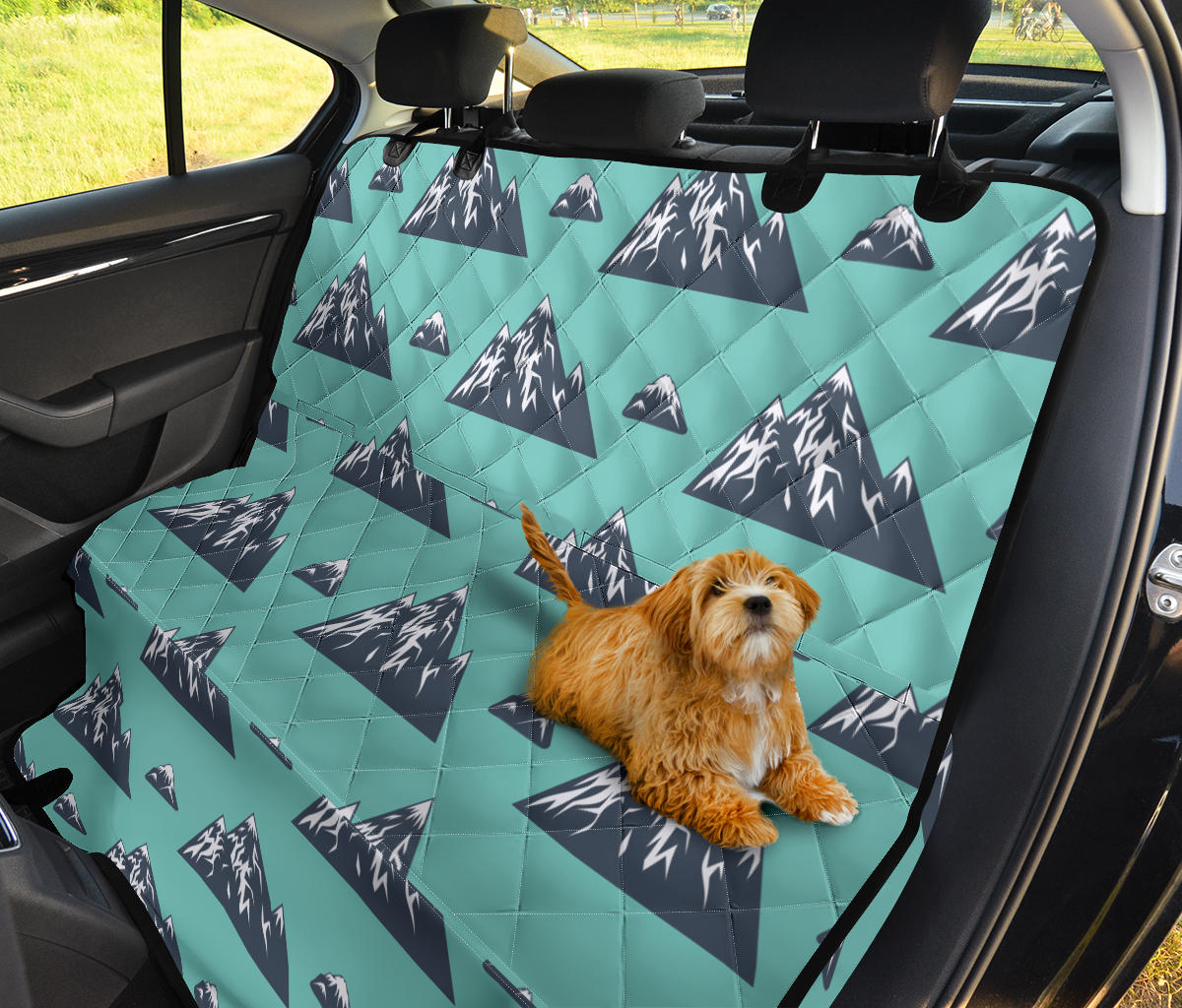 Mountain Pattern Print Design 01 Rear Dog Car Seat Cover Hammock