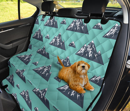Mountain Pattern Print Design 01 Rear Dog Car Seat Cover Hammock