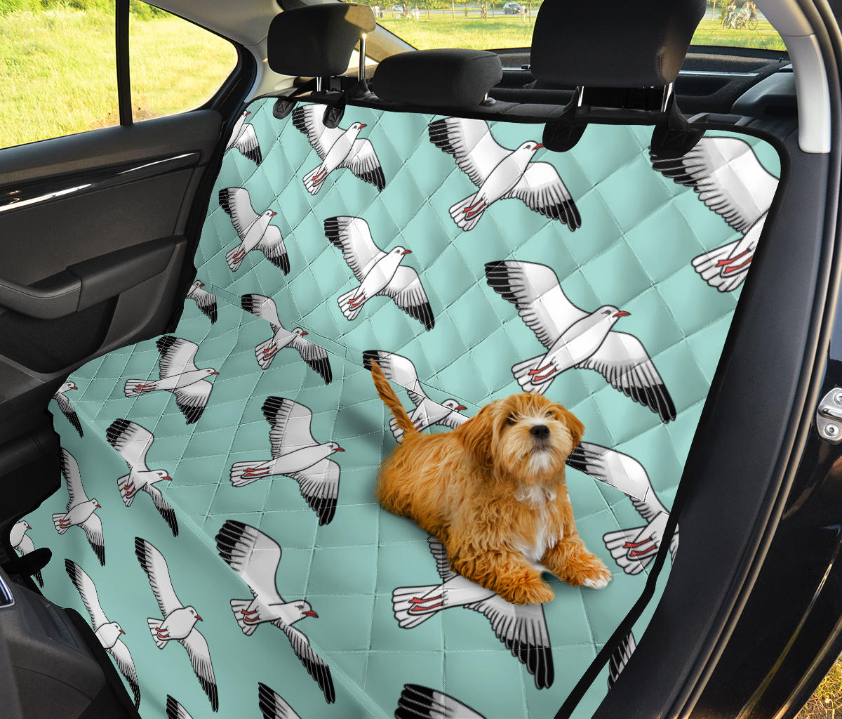 Pigeon Pattern Print Design 02 Rear Dog Car Seat Cover Hammock