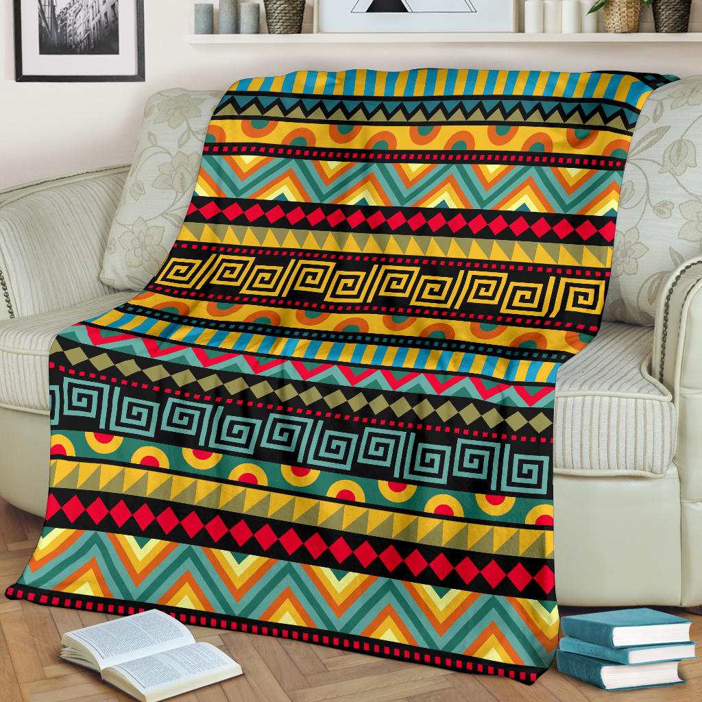 African Pattern Print Design 03 Premium Blanket