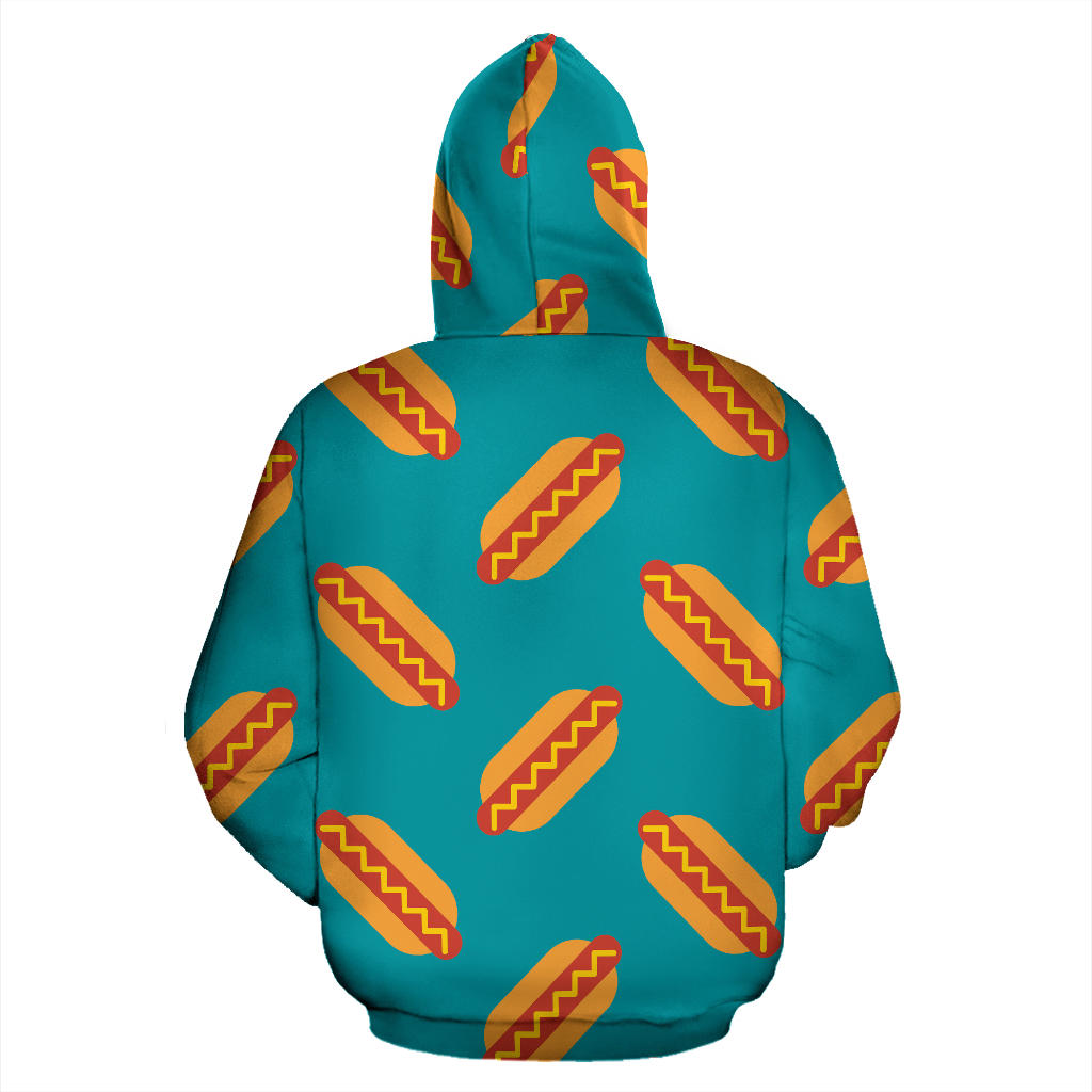 Hot Dog Pattern Print Design 03 Pullover Hoodie