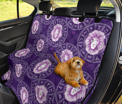 Leo Pattern Print Design 04 Rear Dog Car Seat Cover Hammock