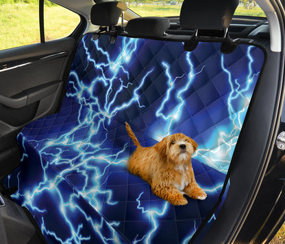 Lightning Thunder Pattern Print Design 04 Rear Dog Car Seat Cover Hammock
