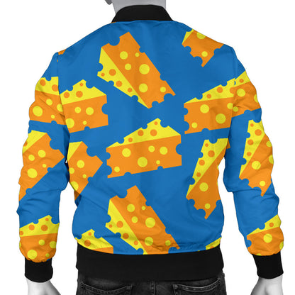 Cheese Pattern Print Design 05 Men Bomber Jacket