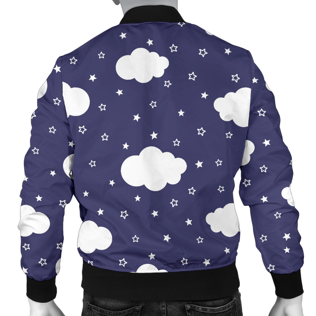 Cloud Pattern Print Design 03 Men Bomber Jacket
