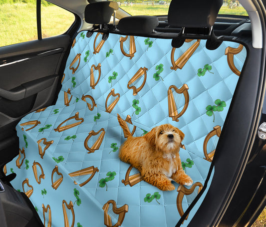 Harp Pattern Print Design 01 Rear Dog Car Seat Cover Hammock