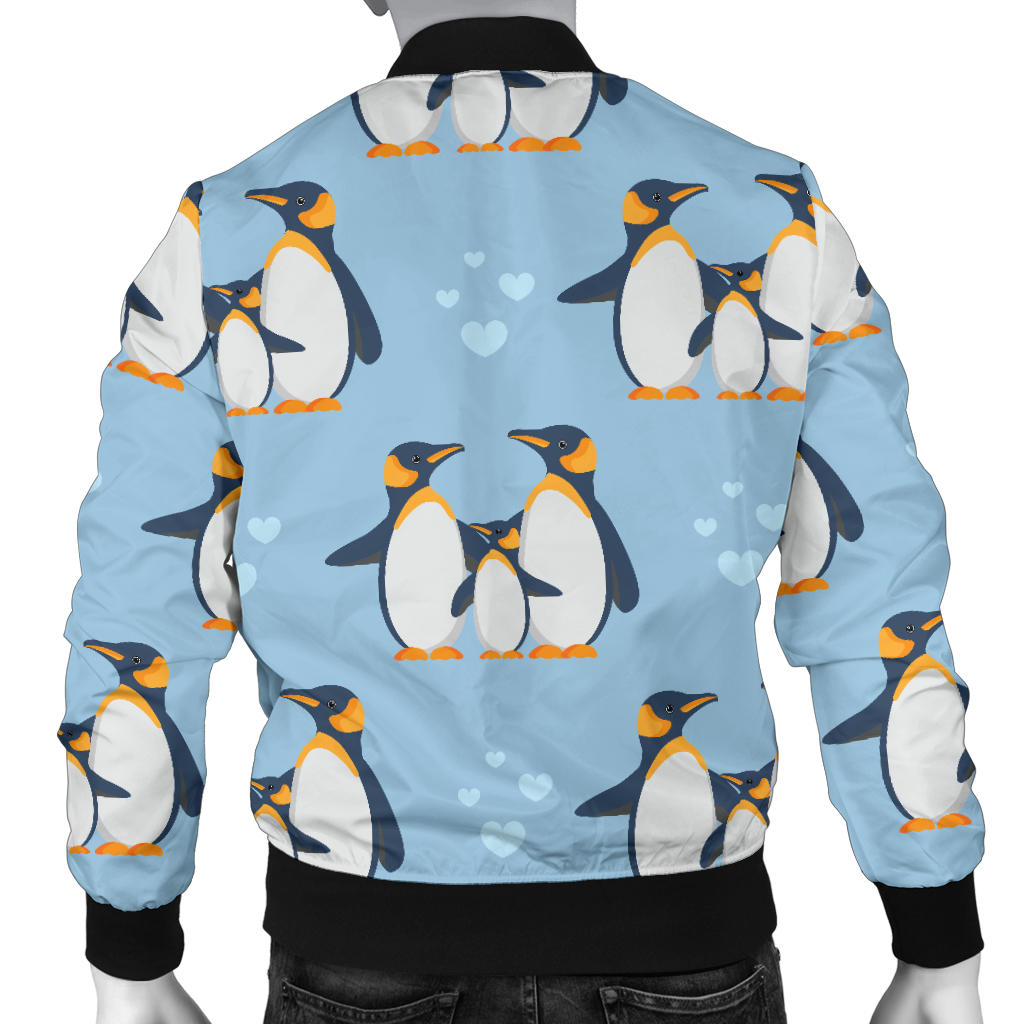 Penguin Pattern Print Design A04 Men Bomber Jacket