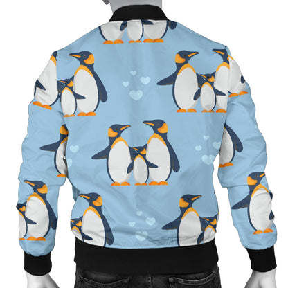 Penguin Pattern Print Design A04 Men Bomber Jacket