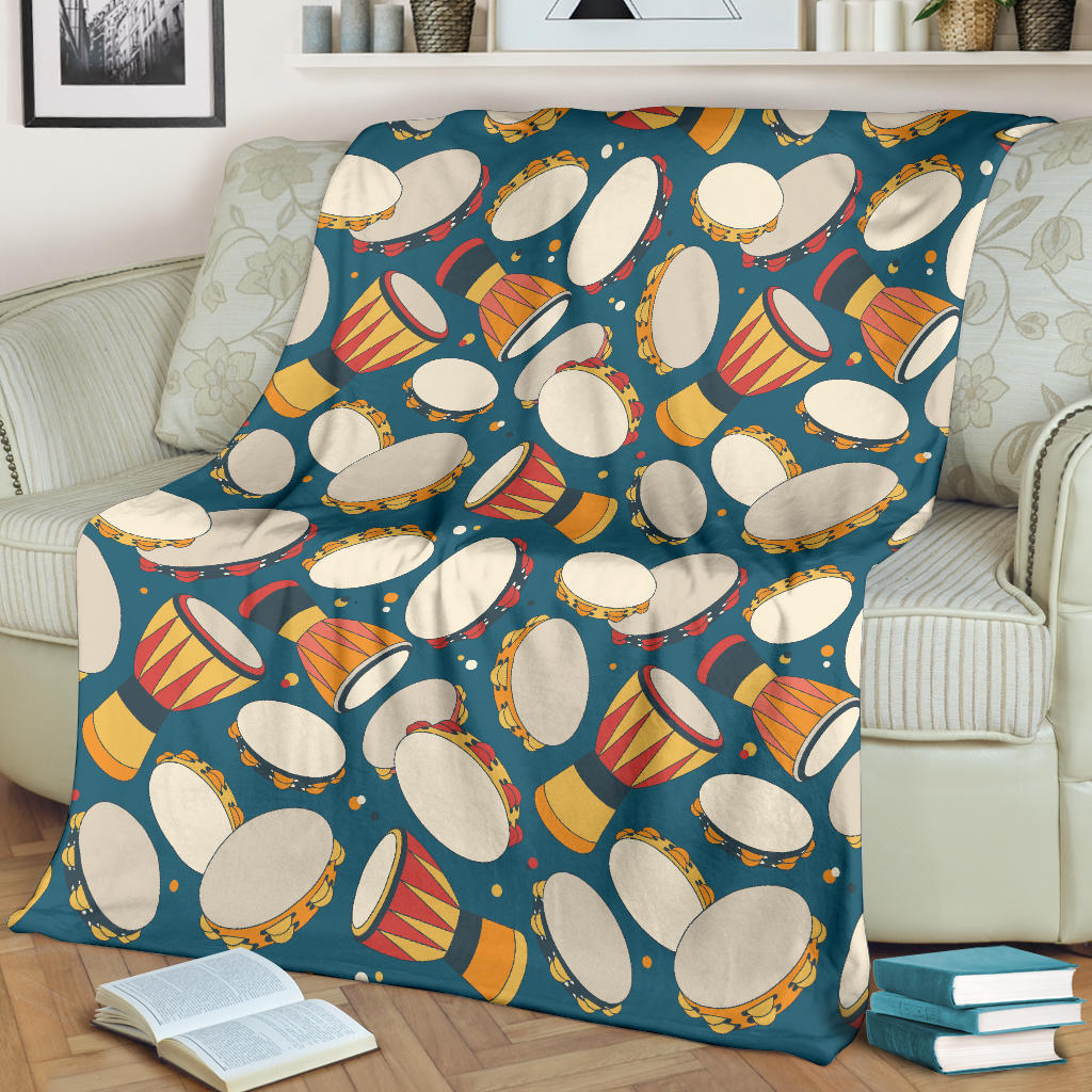 Tambourine Pattern Print Design 01 Premium Blanket