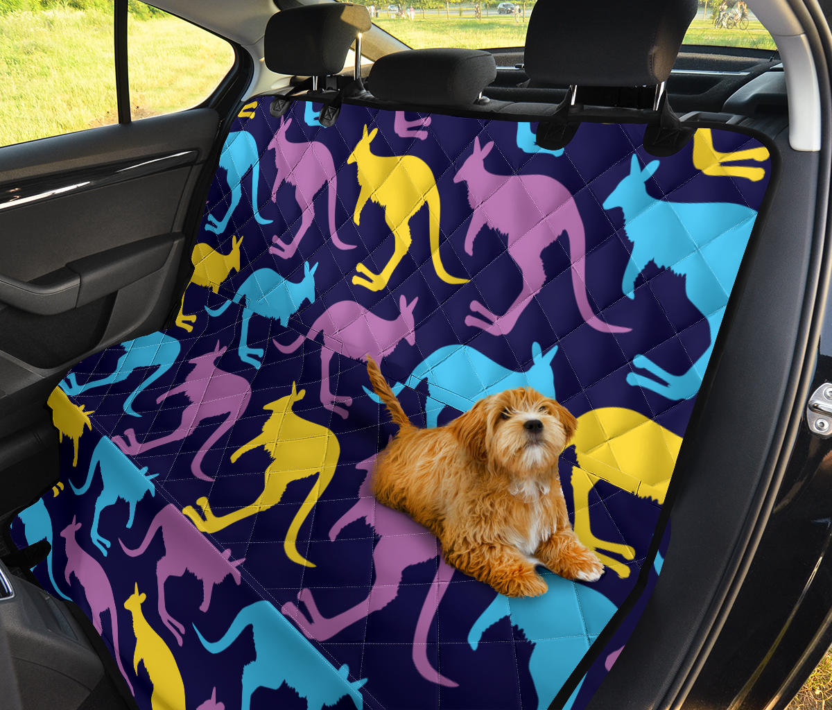 Kangaroos Pattern Print Design 02 Rear Dog Car Seat Cover Hammock