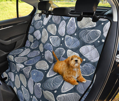 Oyster Pattern Print Design 02 Rear Dog Car Seat Cover Hammock