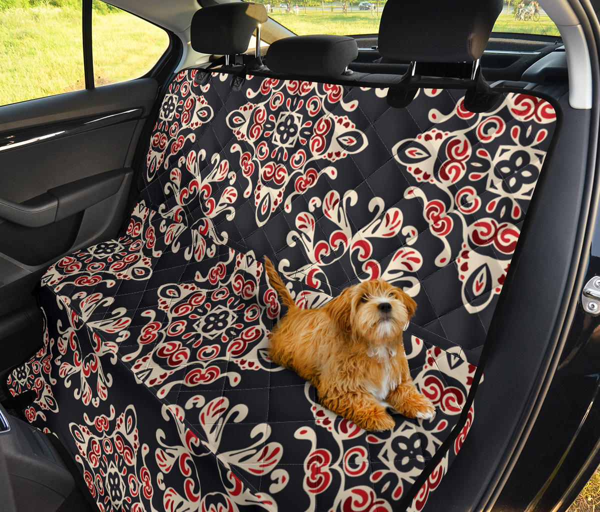 Medallion Pattern Print Design 01 Rear Dog Car Seat Cover Hammock