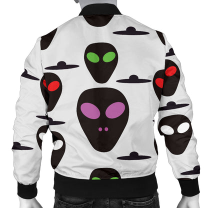 Alien Pattern Print Design 06 Men Bomber Jacket