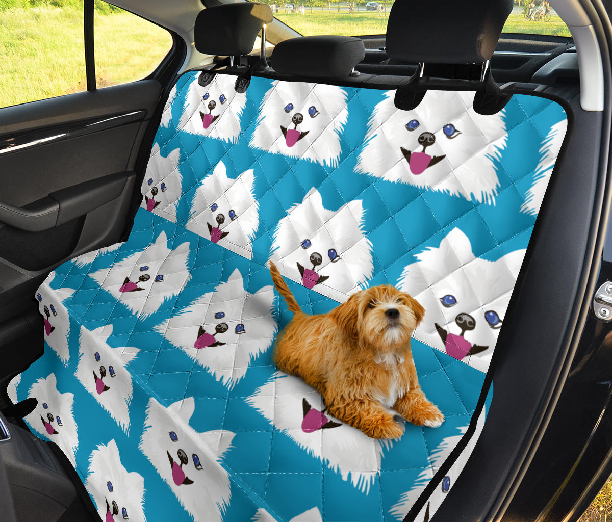 Pomeranians Pattern Print Design A05 Rear Dog Car Seat Cover Hammock