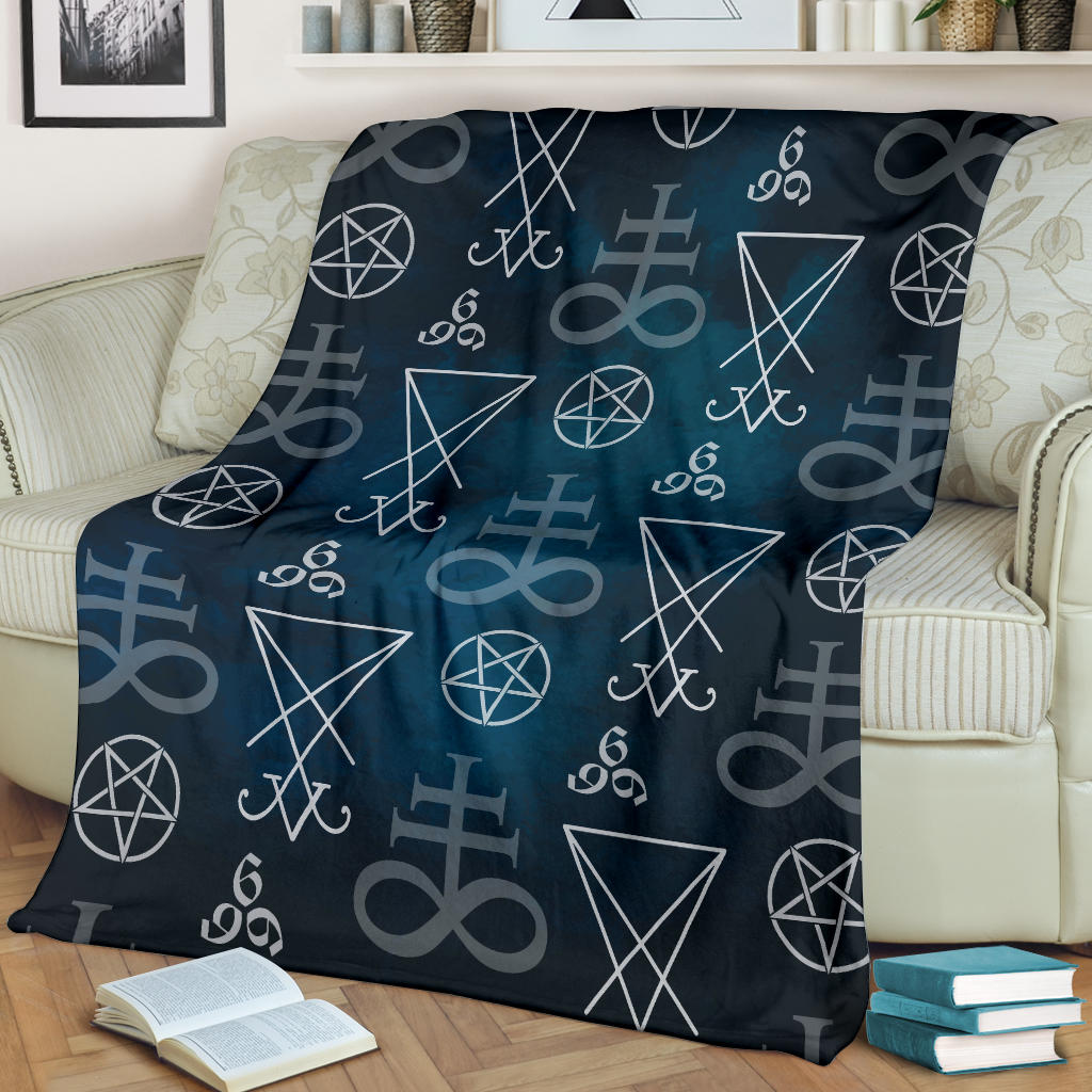 Pentagram Pattern Print Design A03 Premium Blanket