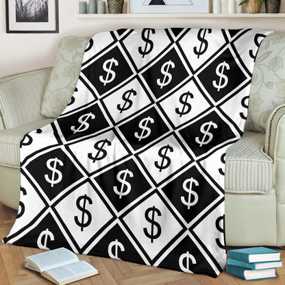 Money Pattern Print Design 04 Premium Blanket