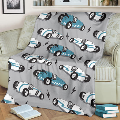 Racing Vintage Pattern Print Design A02 Premium Blanket