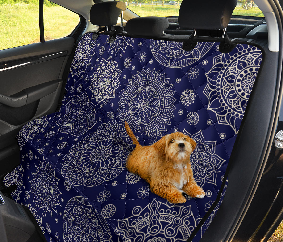 Mandala Pattern Print Design 02 Rear Dog Car Seat Cover Hammock