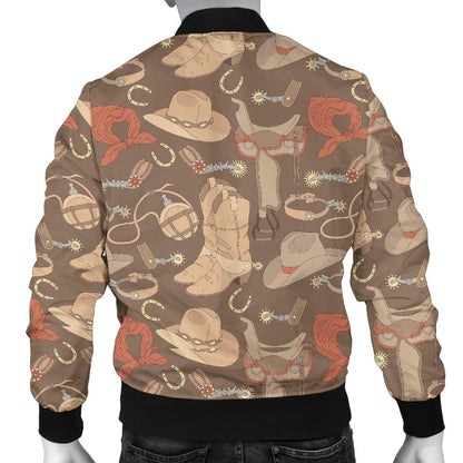 Cowboy Pattern Print Design 02 Men Bomber Jacket