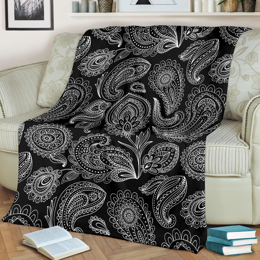 Paisley Pattern Print Design A04 Premium Blanket