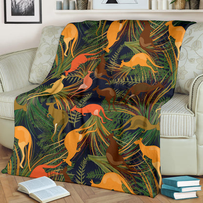 Kangaroos Pattern Print Design 07 Premium Blanket