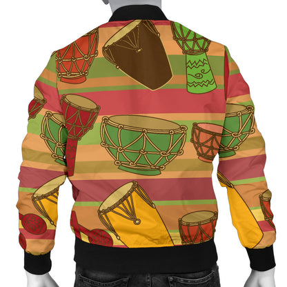 Percussion Pattern Print Design 01 Men Bomber Jacket