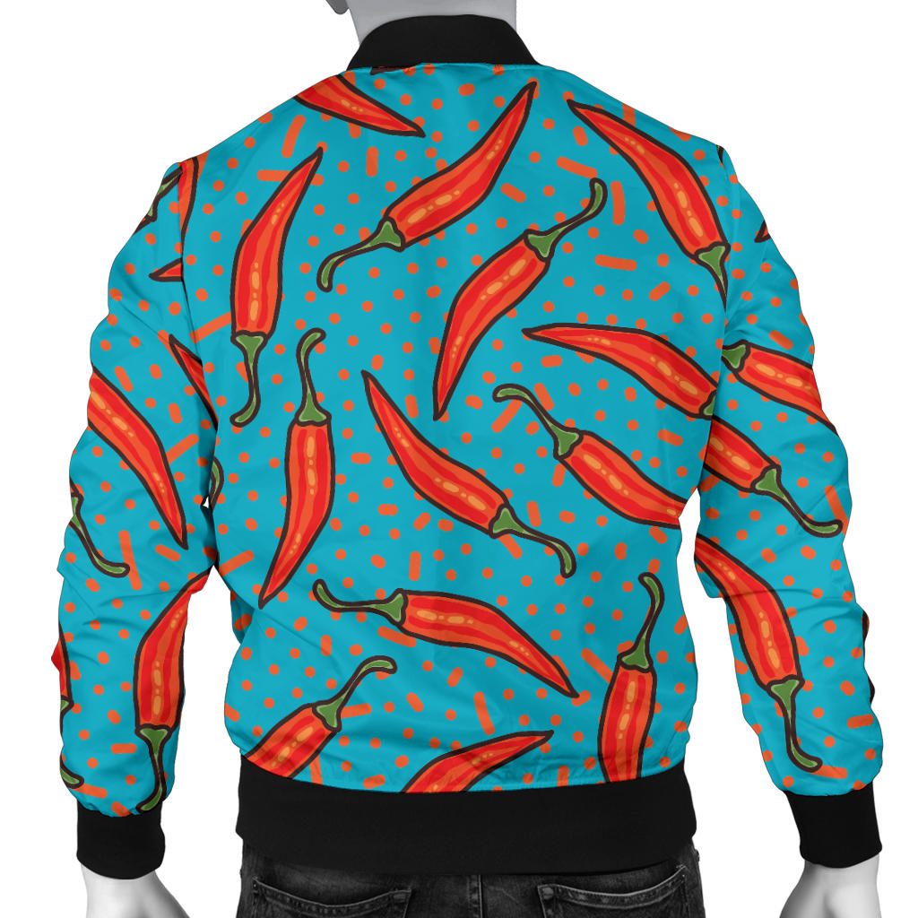 Chilli Pepper Pattern Print Design 05 Men Bomber Jacket