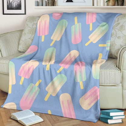 Ice Cream Pattern Print Design 05 Premium Blanket